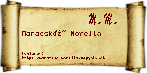 Maracskó Morella névjegykártya